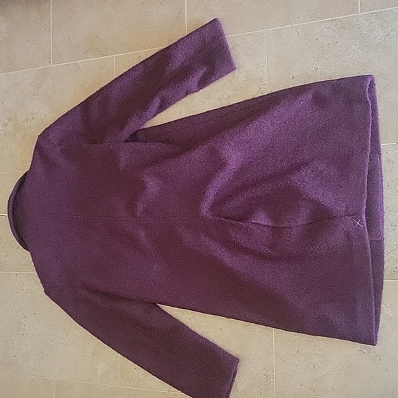 NEW! ANN TAYLOR LOFT Textured Sherpa Berry Double Breasted Coat Medium Tall. - Picture 9 of 9